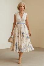 Paz™ | Timeless Floral Pleated Maxi Dress